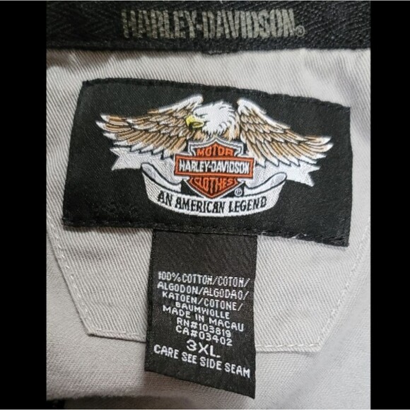 Harley-Davidson 3xl Men's Black and Gray Shirt - Picture 3 of 3